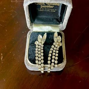 Vintage Faux Diamond statement earrings